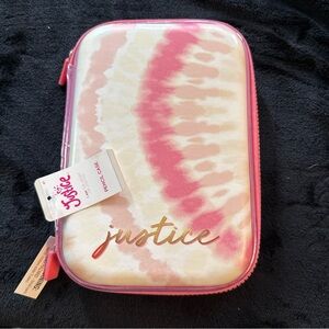 Justice Pink and Cream Tie-Dye Pencil Case